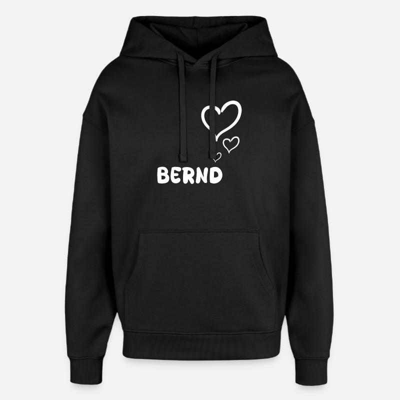 Bernd as a first name - Oversized Unisex Hoodie by Stanley/Stella - black