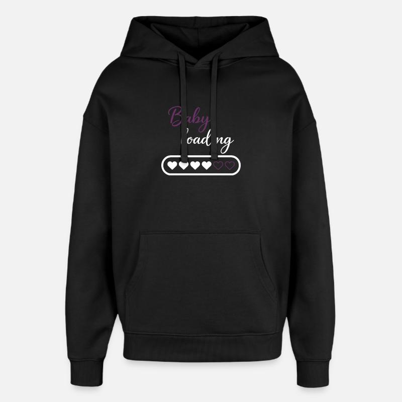 Progression du chargement cardiaque du bébé - Sweat à capuche unisexe Stanley/Stella Oversized - noir