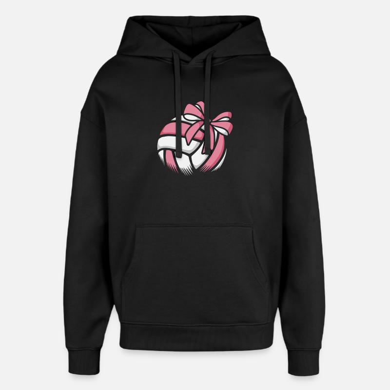 Joueuse de volley-ball de beach-volley féminin - Sweat à capuche unisexe Stanley/Stella Oversized - noir
