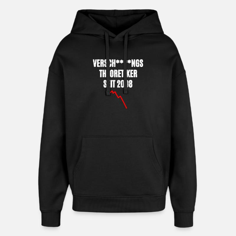 Verschwörungstheoretiker Wirtschaft - Oversized Unisex Hoodie von Stanley/Stella - Schwarz