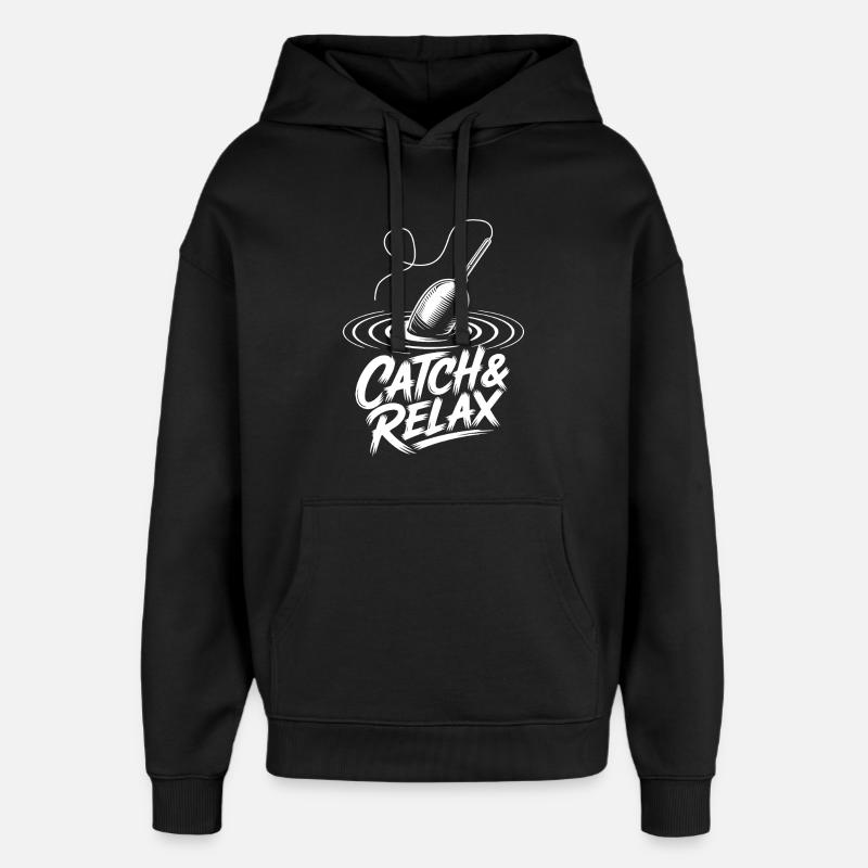 Pêche et loisirs - Sweat à capuche unisexe Stanley/Stella Oversized - noir