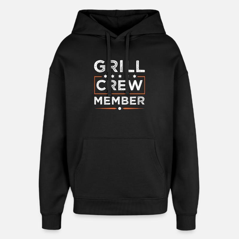 Grill Crew - Oversized Unisex Hoodie by Stanley/Stella - black