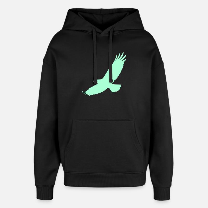 Faucon en vol - Sweat à capuche unisexe Stanley/Stella Oversized - noir