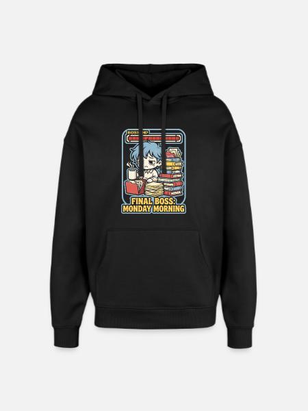 Final Monday Morning Gamer - Oversized Unisex Hoodie by Stanley/Stella - black
