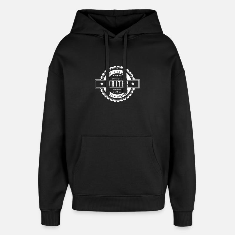 WRITER - Oversized Unisex Hoodie von Stanley/Stella - Schwarz