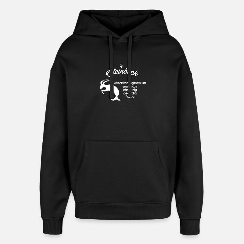 Sternzeichen Steinbock - Oversized Unisex Hoodie von Stanley/Stella - Schwarz