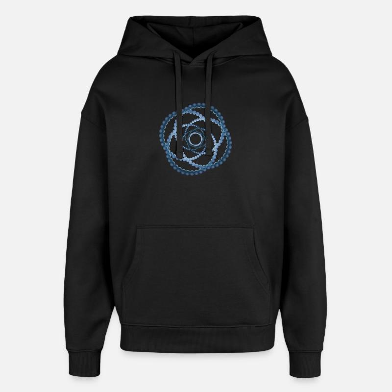 atom - cellular six - Oversized Unisex Hoodie by Stanley/Stella - black