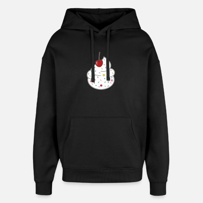 Sahne Kirsche - Oversized Unisex Hoodie von Stanley/Stella - Schwarz