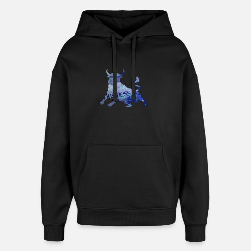 Bourse actions taureau - Sweat à capuche unisexe Stanley/Stella Oversized - noir