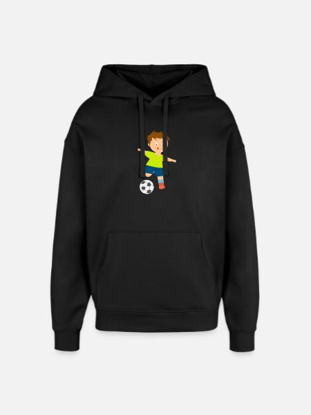 Kicker Boy Neon Shirt Ball - Oversized Unisex Hoodie by Stanley/Stella - black