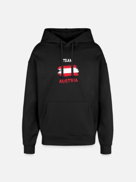 Team Austria / Gift Vienna National Flag - Oversized Unisex Hoodie by Stanley/Stella - black