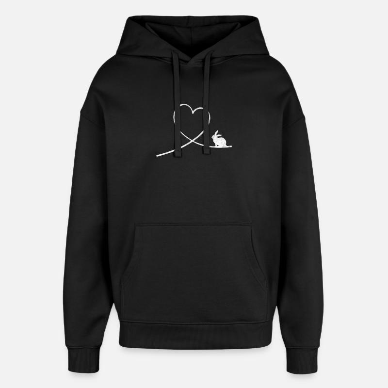 Lapin lapin lapin cadeau - Sweat à capuche unisexe Stanley/Stella Oversized - noir