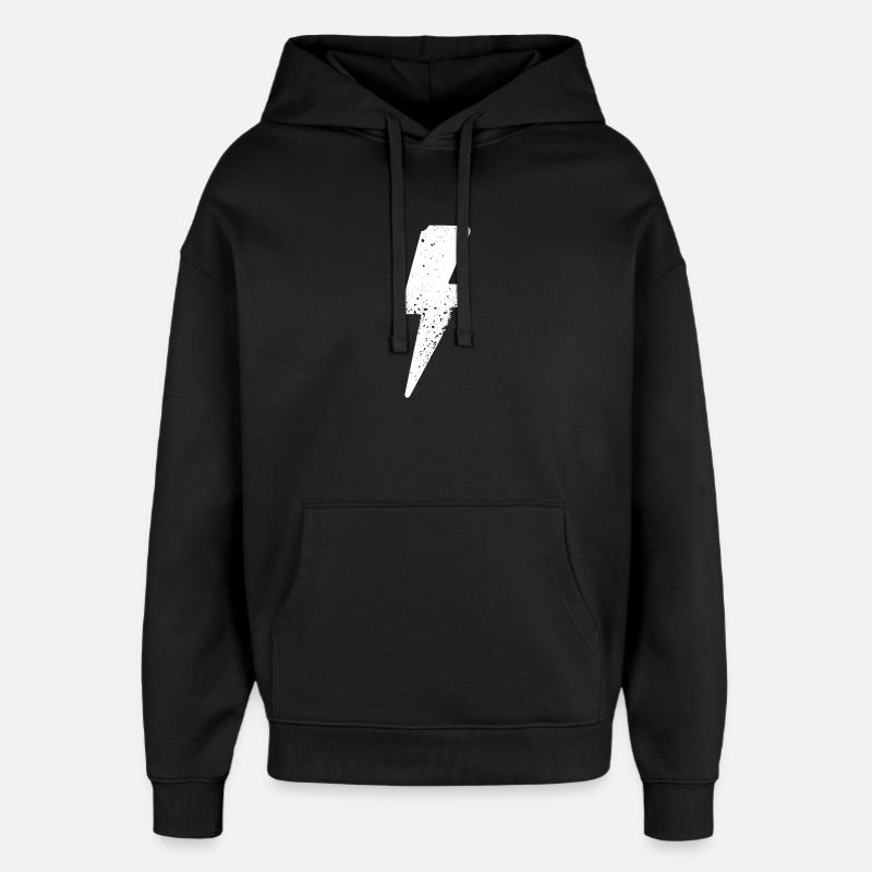 symbole de la foudre colère - Sweat à capuche unisexe Stanley/Stella Oversized - noir