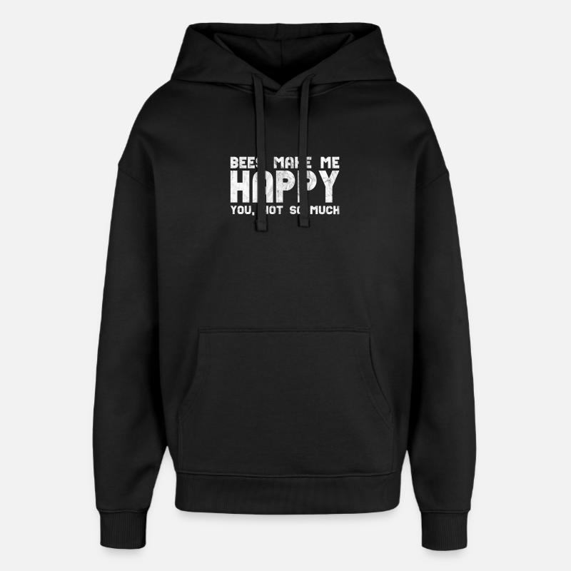 Bee beekeeper bees - Oversized Unisex Hoodie by Stanley/Stella - black