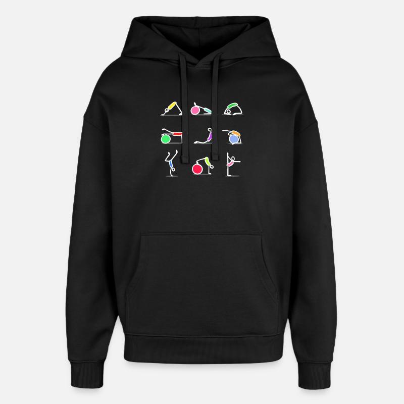 Entraînement de pilates - Sweat à capuche unisexe Stanley/Stella Oversized - noir