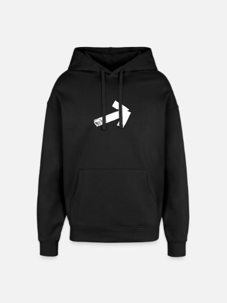 Pfeil schräg - weiß - Oversized Unisex Hoodie von Stanley/Stella - Schwarz