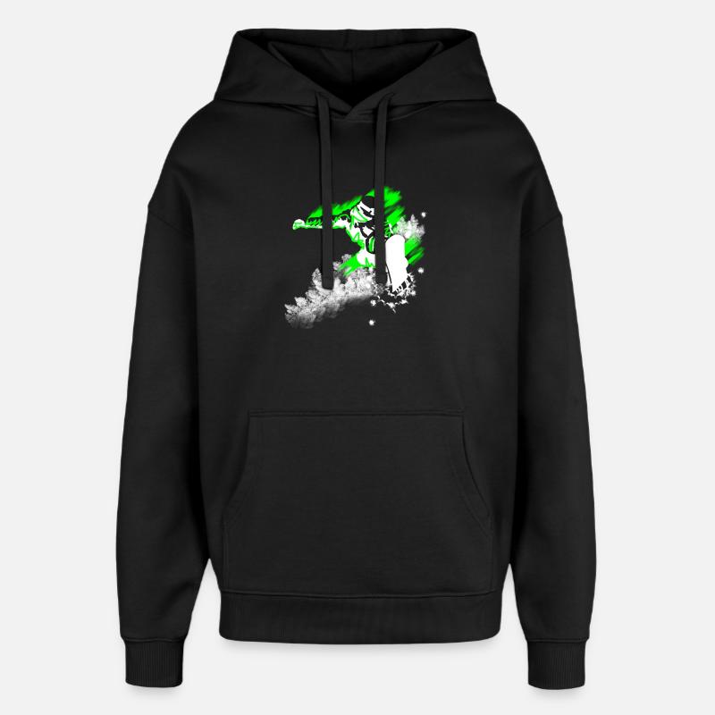 Snowboarder - Oversized Unisex Hoodie von Stanley/Stella - Schwarz