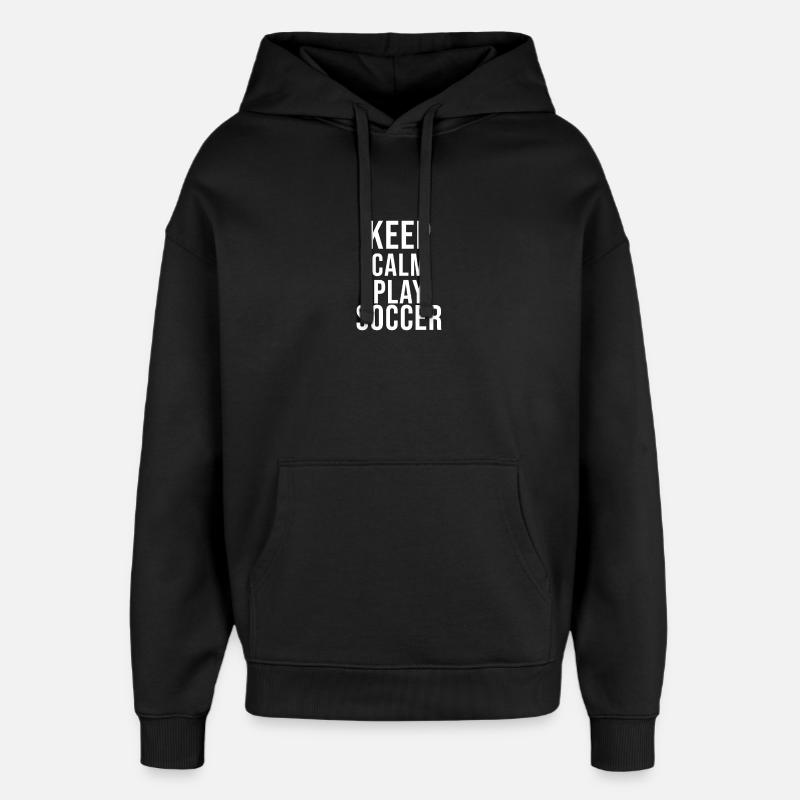 Keep Calm Football Motif - Sweat à capuche unisexe Stanley/Stella Oversized - noir