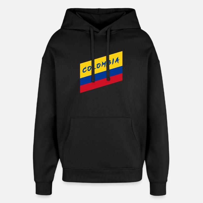 Colombie Drapeau national / Cadeau Bogota - Sweat à capuche unisexe Stanley/Stella Oversized - noir