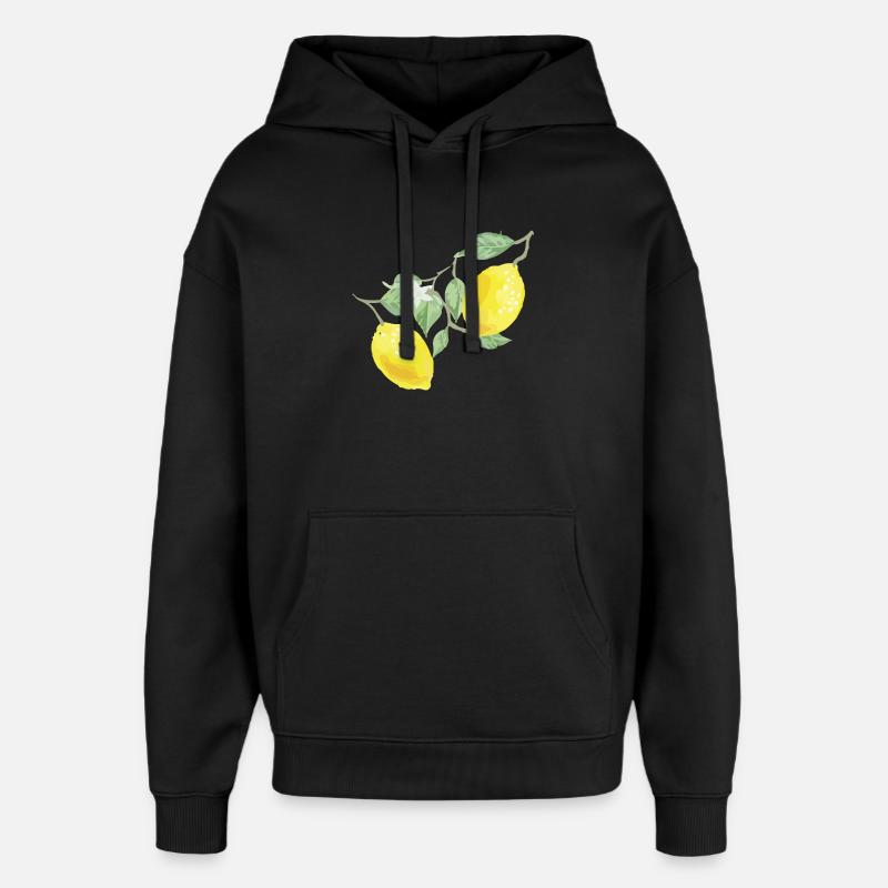 Citrons - Sweat à capuche unisexe Stanley/Stella Oversized - noir