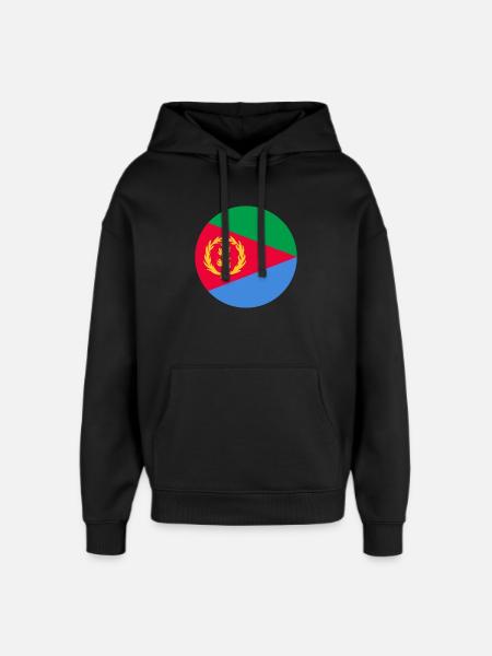 Eritrea Luftfahrt-Cockade-Militär-Emblem - Oversized Unisex Hoodie von Stanley/Stella - Schwarz
