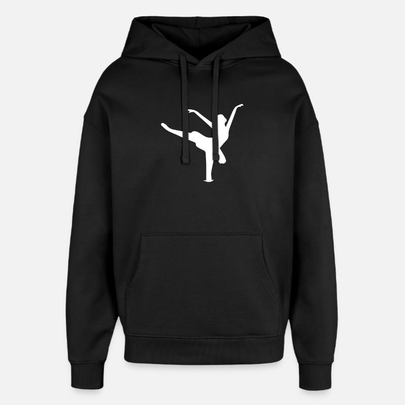 Sprung einer Tänzerin Silhouette - Oversized Unisex Hoodie von Stanley/Stella - Schwarz