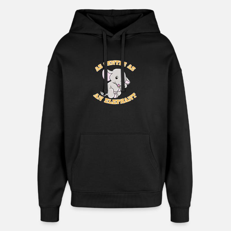 Elefant Geschenkidee - Oversized Unisex Hoodie von Stanley/Stella - Schwarz