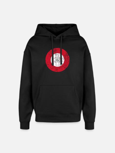 aeronautica Malta Luftwaffe roundel Luftwaffe - Oversized Unisex Hoodie von Stanley/Stella - Schwarz