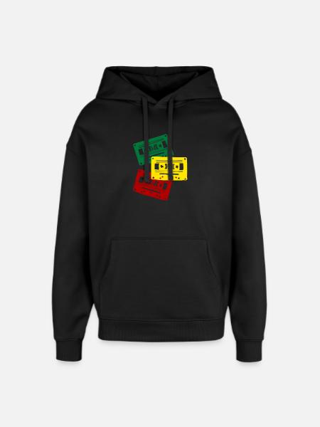 Kassettenfarben Trio - Oversized Unisex Hoodie von Stanley/Stella - Schwarz