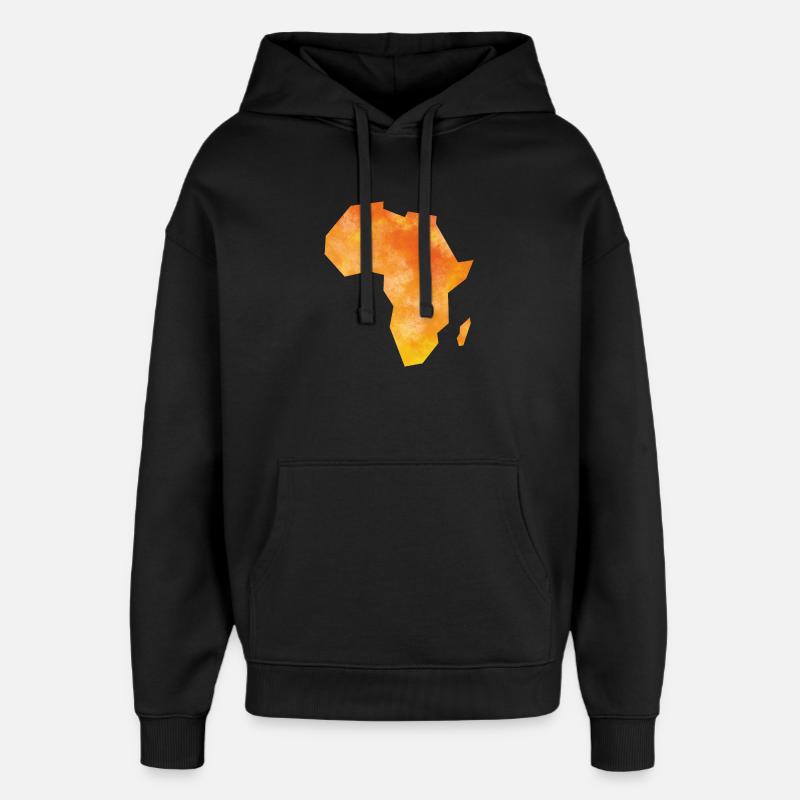 Map Africa - Sweat à capuche unisexe Stanley/Stella Oversized - noir
