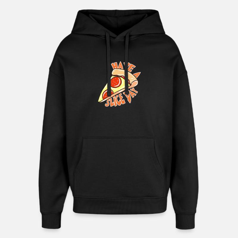 Pizza - Oversized Unisex Hoodie von Stanley/Stella - Schwarz