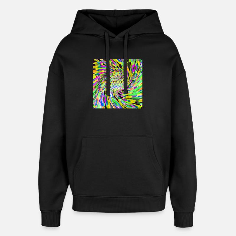 Psychedelic vortex - Oversized Unisex Hoodie by Stanley/Stella - black