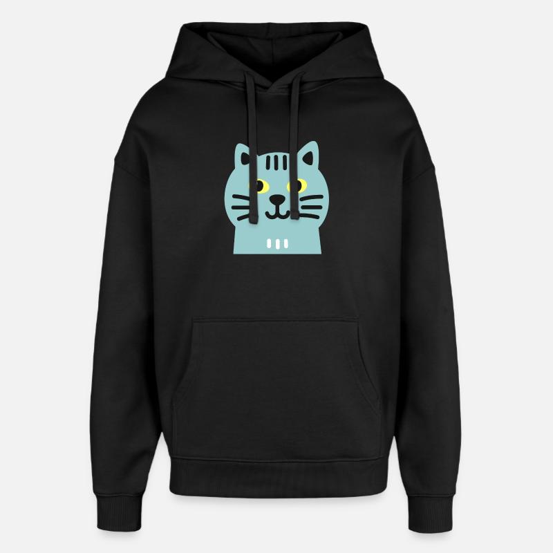 Chat mignon - Sweat à capuche unisexe Stanley/Stella Oversized - noir