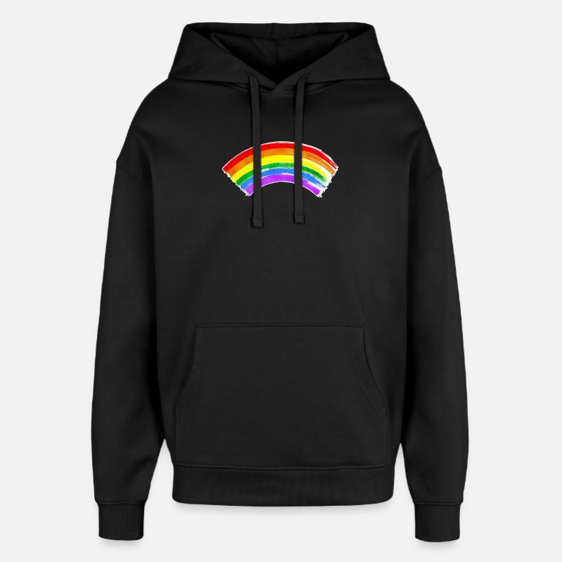 Rainbow Lgbt Gay Lesbian Equality - Sweat à capuche unisexe Stanley/Stella Oversized - noir