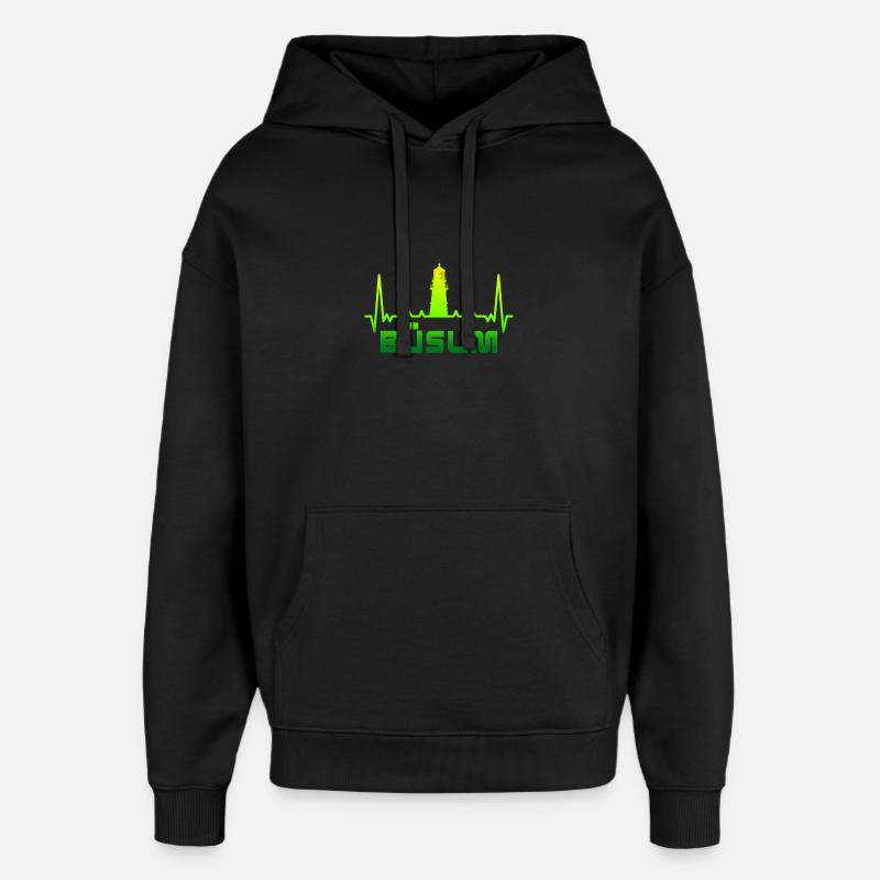 Büsum Leuchtturm Design / Geschenkidee - Oversized Unisex Hoodie von Stanley/Stella - Schwarz