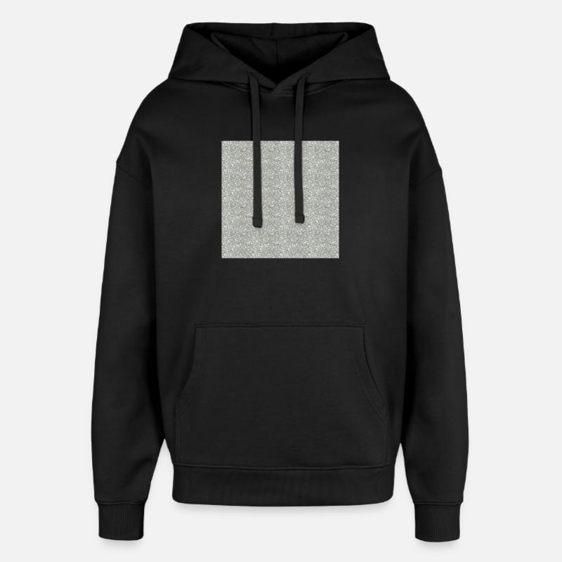 Gemusterter Granitstein in Grautönen - Oversized Unisex Hoodie von Stanley/Stella - Schwarz