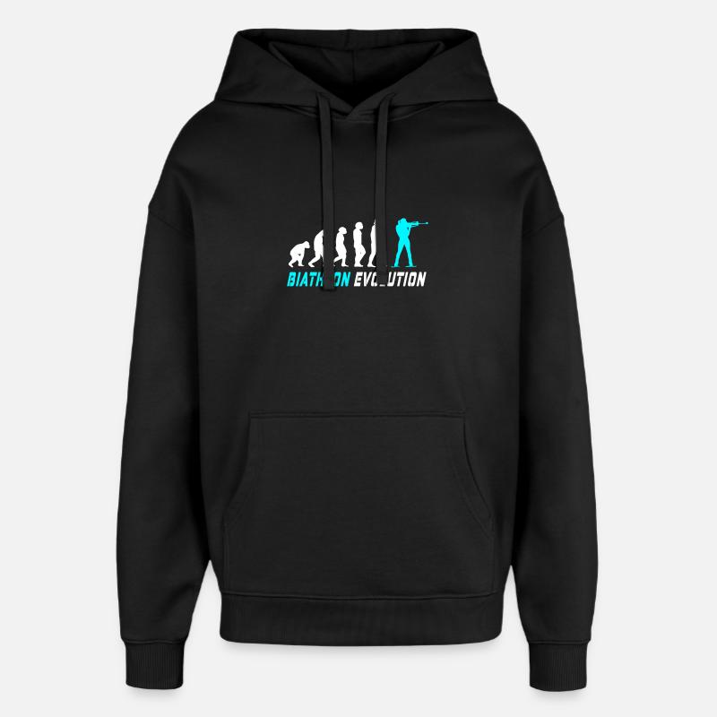 Evolution Biathlon Design / Geschenkidee - Oversized Unisex Hoodie von Stanley/Stella - Schwarz