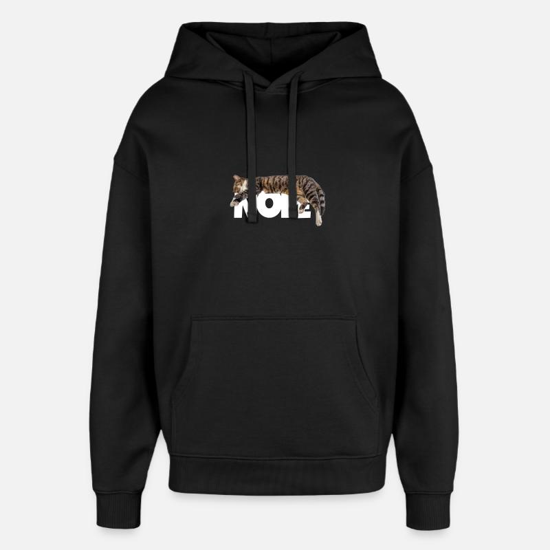Nope chat - Sweat à capuche unisexe Stanley/Stella Oversized - noir