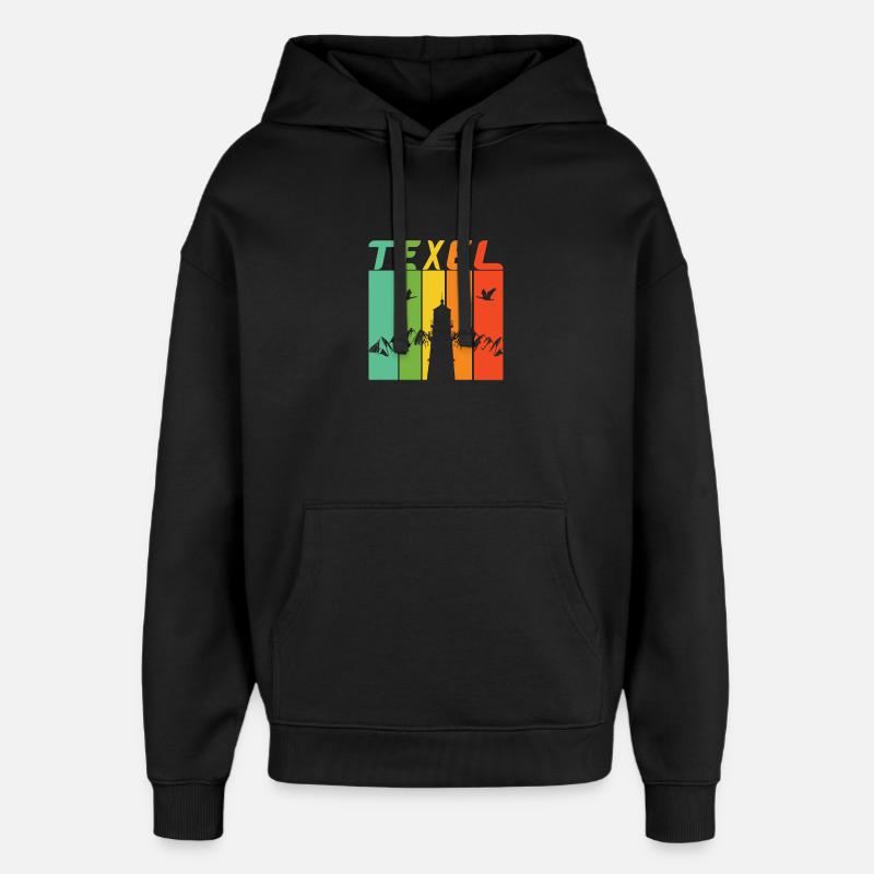 Texel Leuchtturm Design / Geschenk - Oversized Unisex Hoodie von Stanley/Stella - Schwarz
