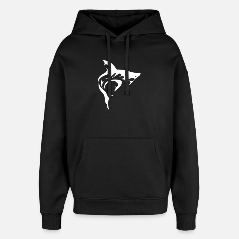 SHARK - Oversized Unisex Hoodie von Stanley/Stella - Schwarz