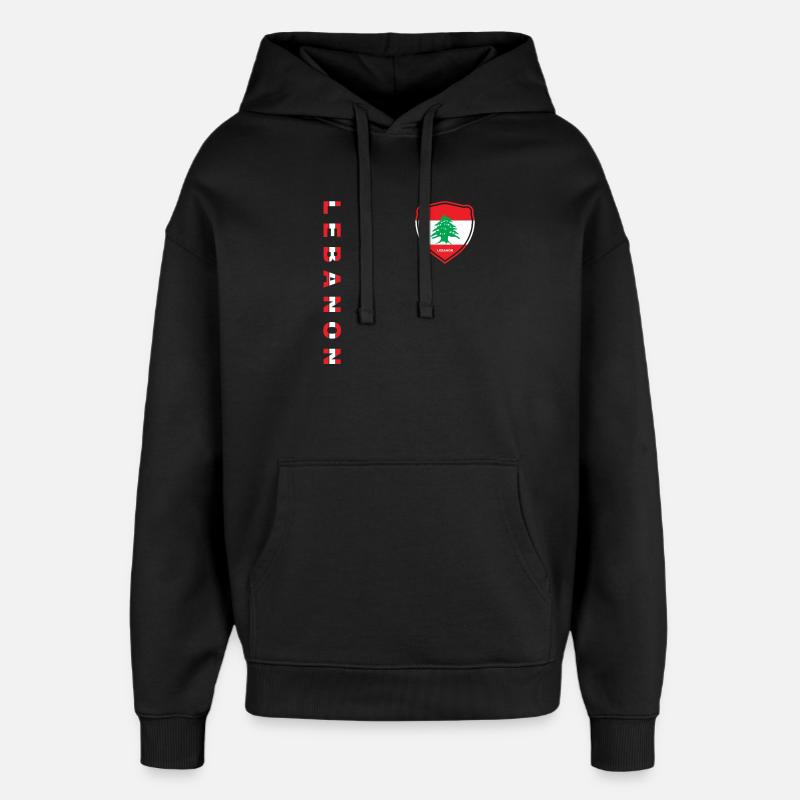 Libanon Beirut Libanese Libanesin Libanesisch LBN - Oversized Unisex Hoodie von Stanley/Stella - Schwarz