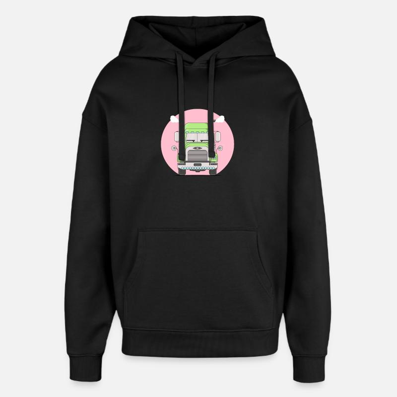 Camion camions camion - Sweat à capuche unisexe Stanley/Stella Oversized - noir