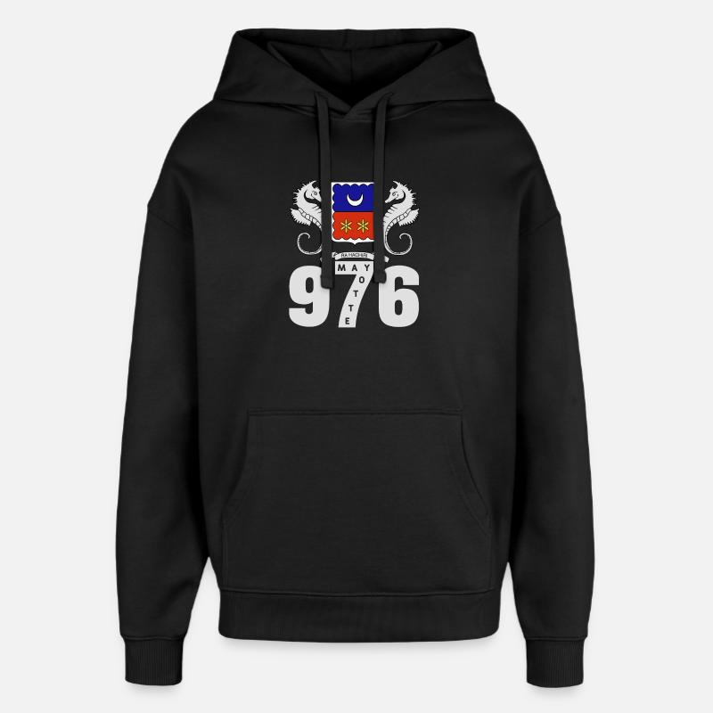 MAYOTTE - Oversized Unisex Hoodie by Stanley/Stella - black