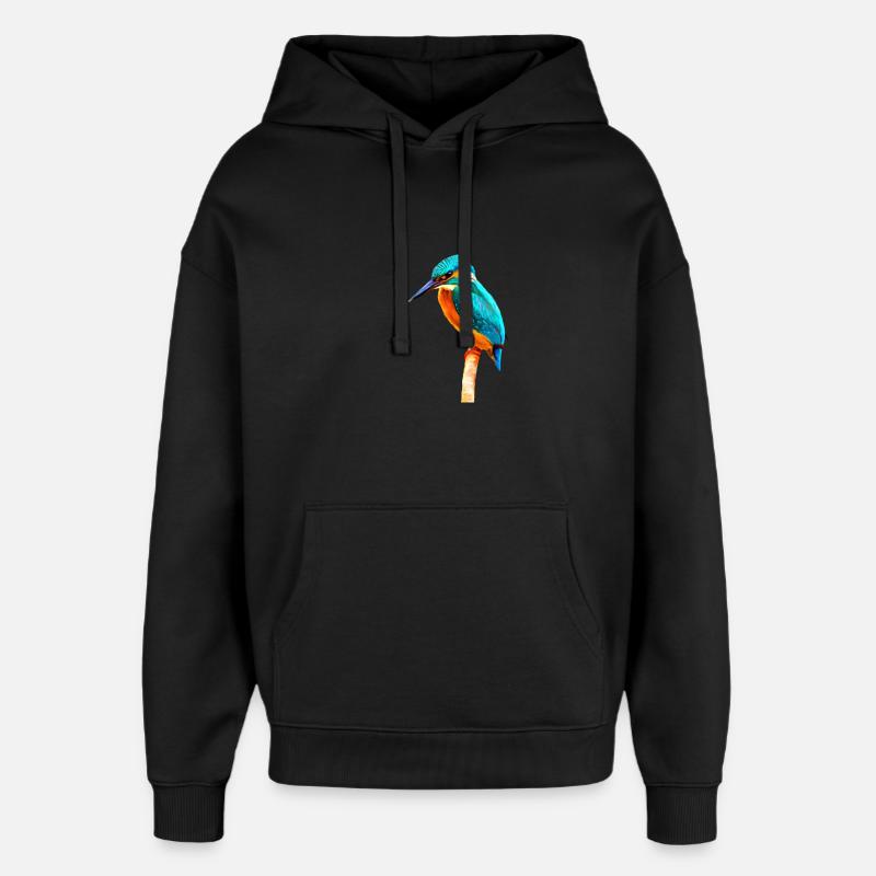 Kingfisher - Oversized Unisex Hoodie von Stanley/Stella - Schwarz