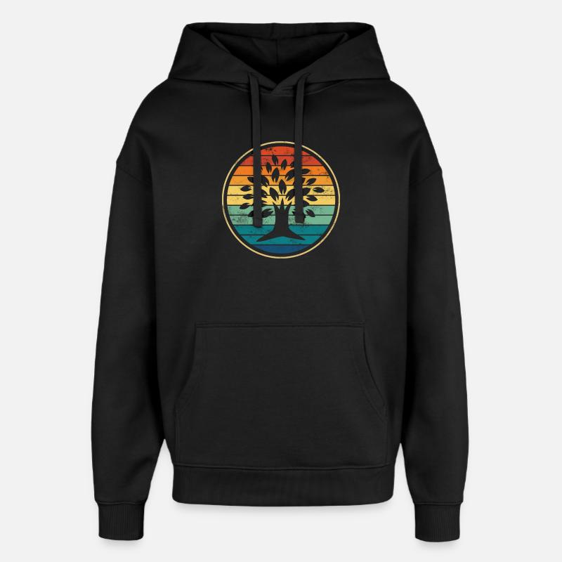 tree - Oversized Unisex Hoodie by Stanley/Stella - black