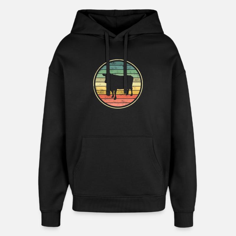 Kuh Kühe - Oversized Unisex Hoodie von Stanley/Stella - Schwarz