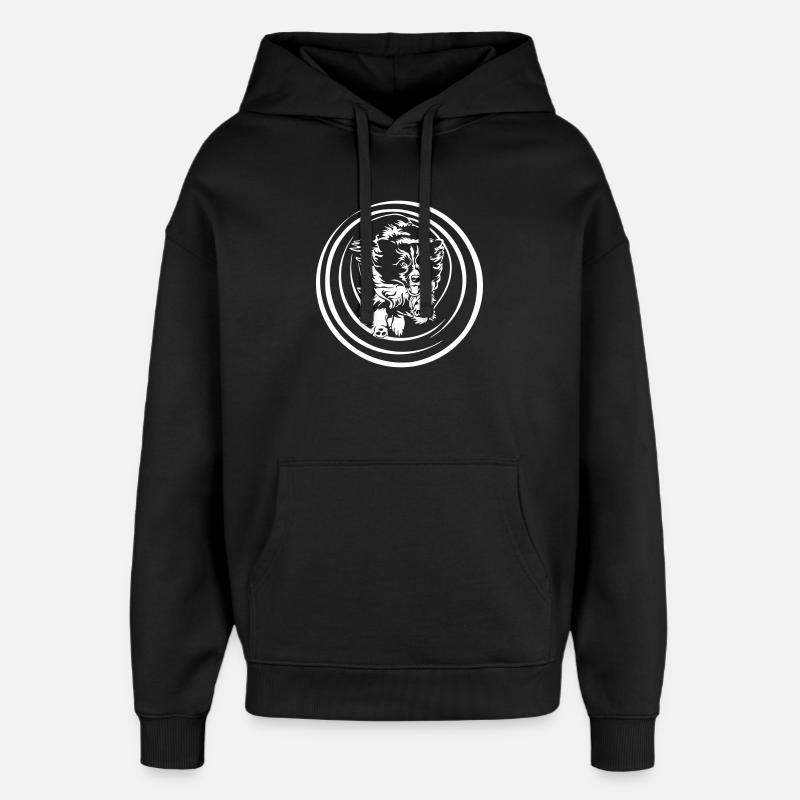 Border Collie « Black Edition » - Sweat à capuche unisexe Stanley/Stella Oversized - noir