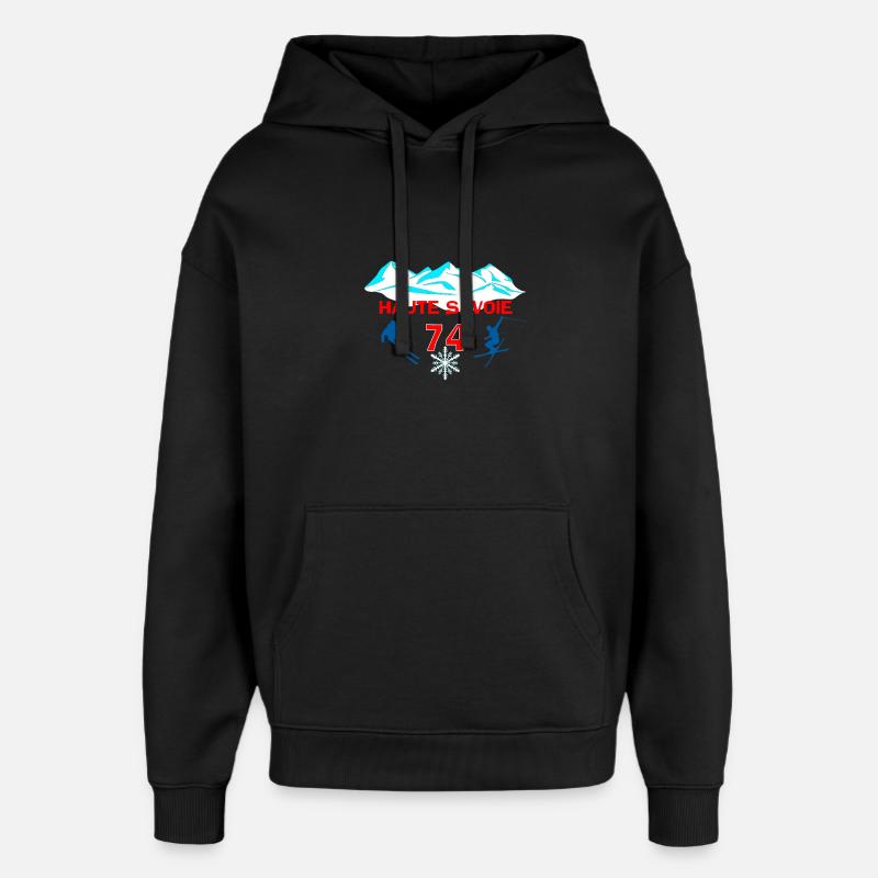 Haute-savoie - Sweat à capuche unisexe Stanley/Stella Oversized - noir