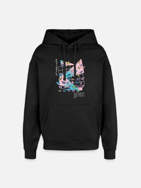 Be like a butterfly - Oversized Unisex Hoodie by Stanley/Stella - black