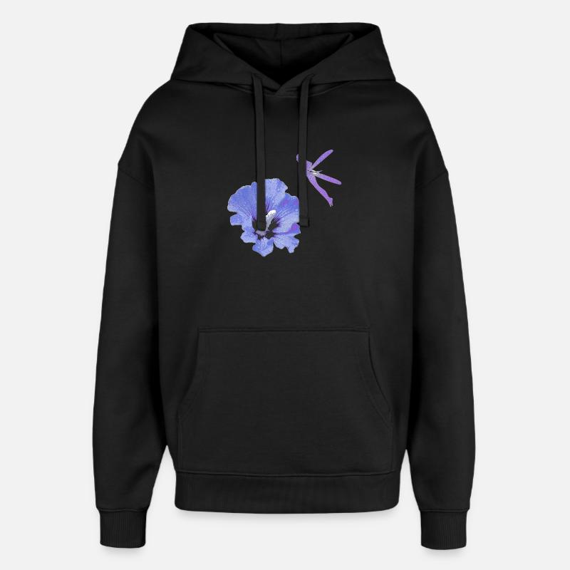 bezaubernde elfen oberteile, Hibiskusblüte - Oversized Unisex Hoodie von Stanley/Stella - Schwarz